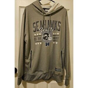 Seattle Seahawks Large Hoodie Grey With Zip Pockets Super Soft